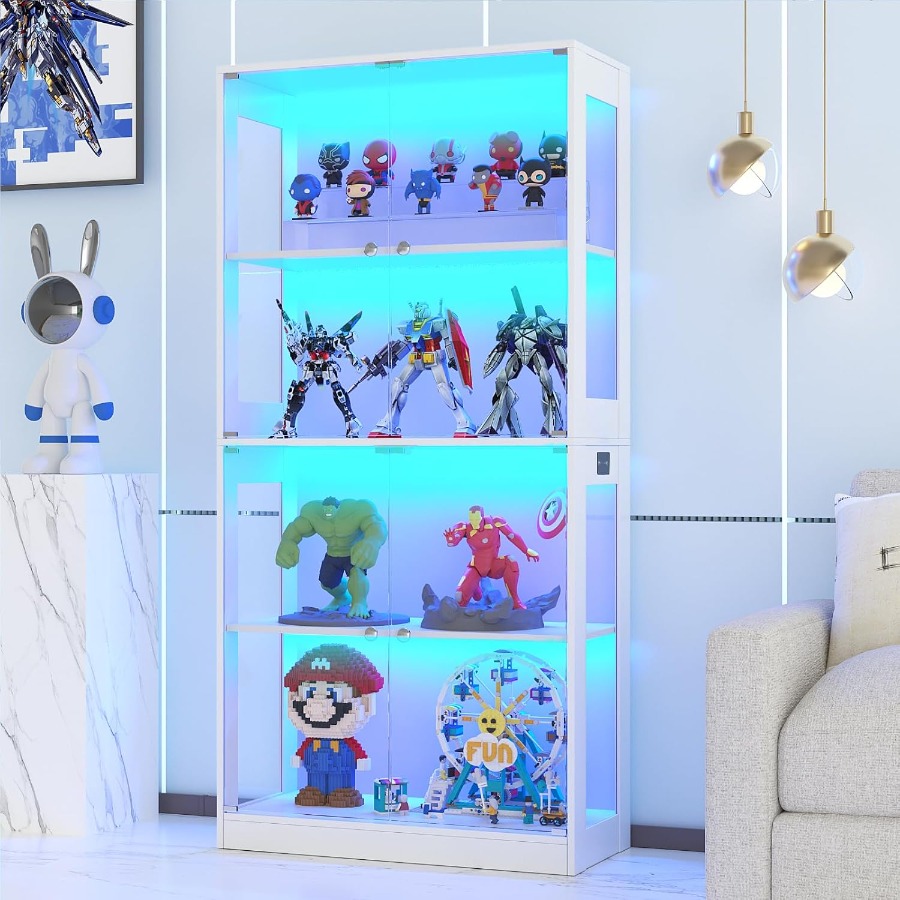 Glass Cabinet Display - 65'' Display Cabinet with Glass Door