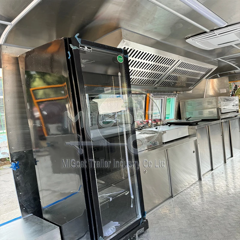 Commercial Mobile Food Van wit - đánh giá và giá Hot Dog Vending Cart