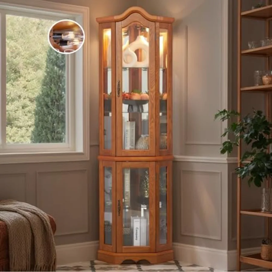 Corner curio cabinet for bar a - đánh giá và giá Glass Cabinet Display