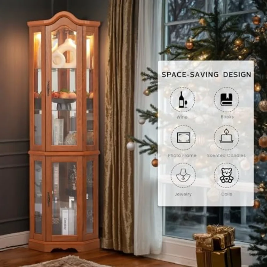 Corner curio cabinet for bar a - đánh giá và giá Glass Cabinet Display
