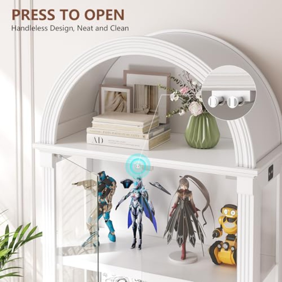 Arched display cabinet for liv - đánh giá và giá Glass Cabinet Display