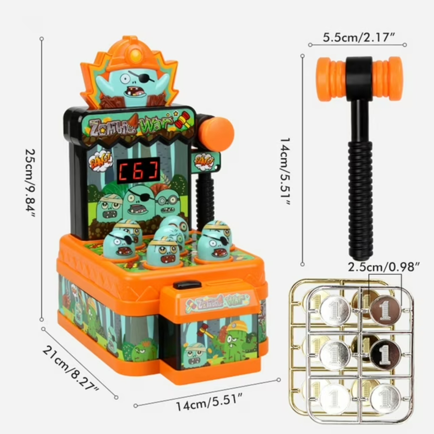 Zombies Whack Game Toys for Ki - đánh giá và giá Skee Ball Arcade