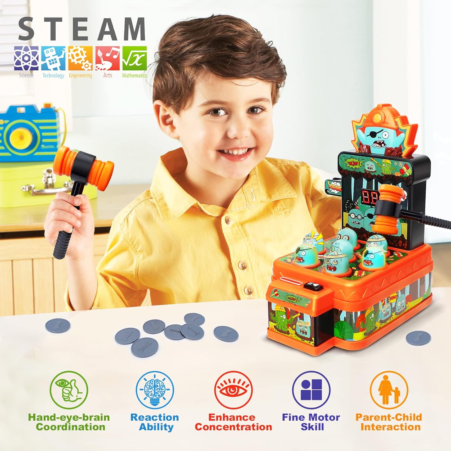 Zombies Whack Game Toys for Ki - đánh giá và giá Skee Ball Arcade