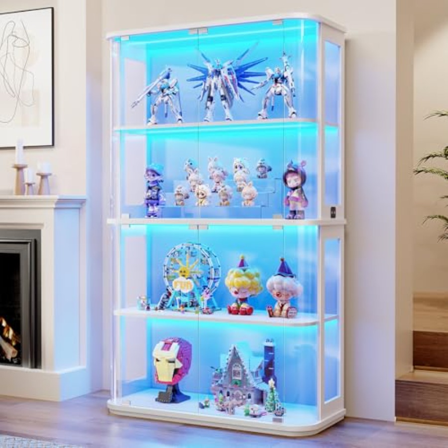 Rounded display cabinet for re - đánh giá và giá Glass Cabinet Display