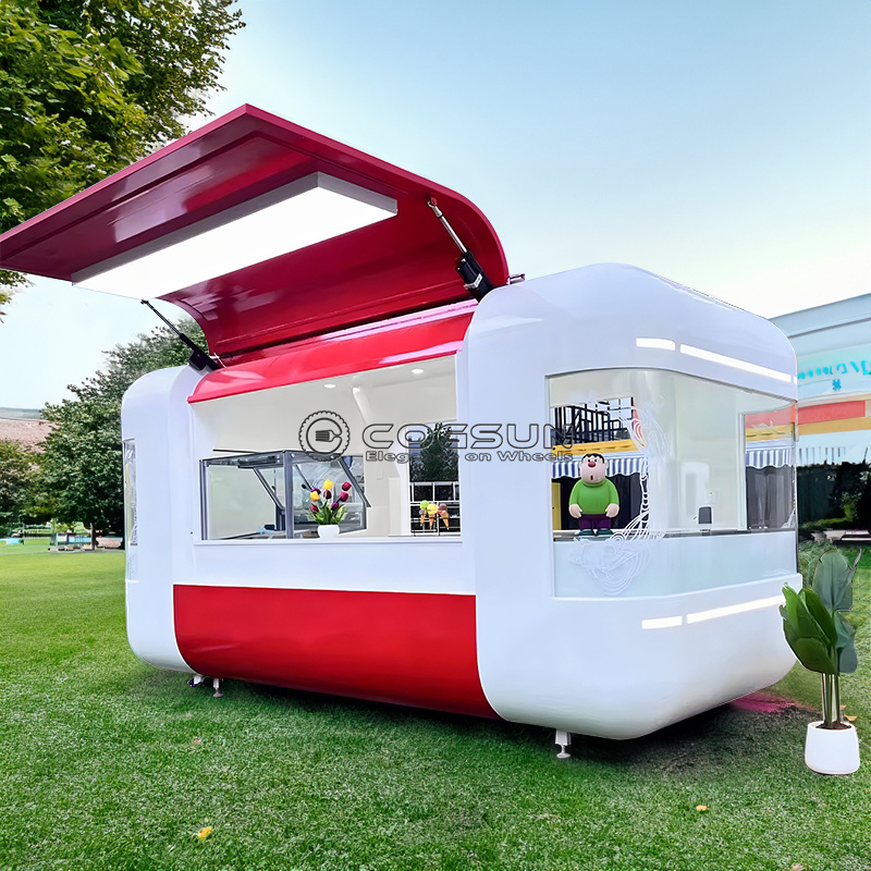 Street Mobile Food Trailer Piz - đánh giá và giá Hot Dog Vending Cart