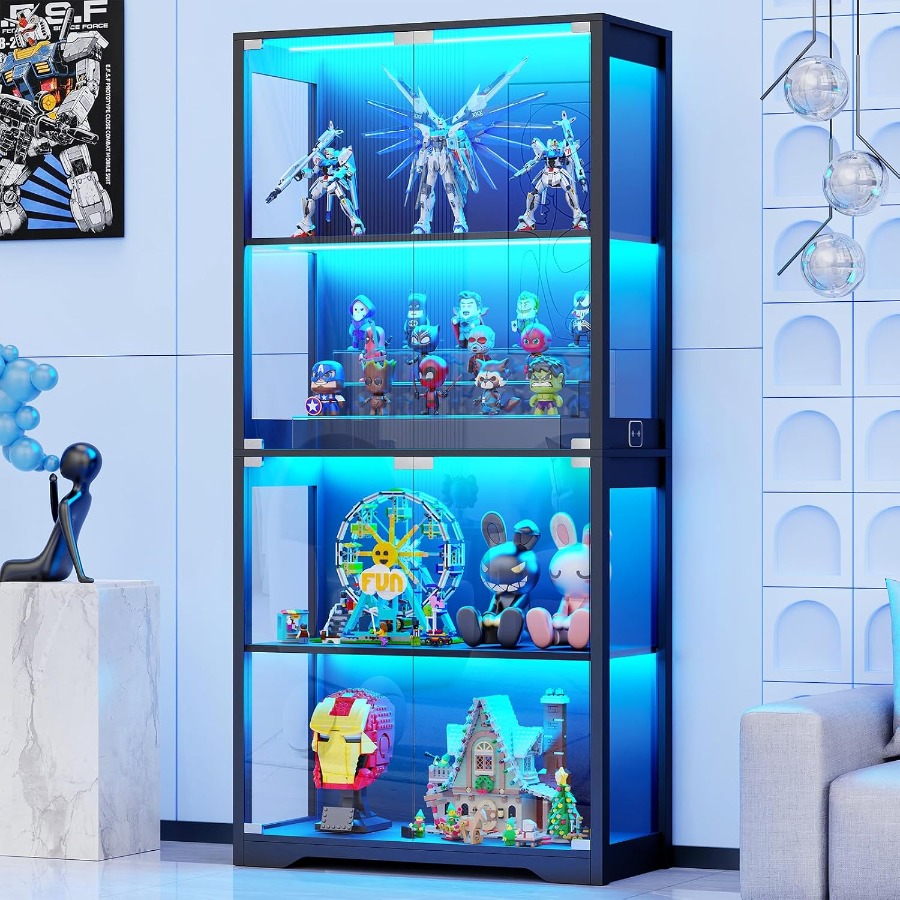 Display Cabinet with Glass Doo - đánh giá và giá Glass Cabinet Display