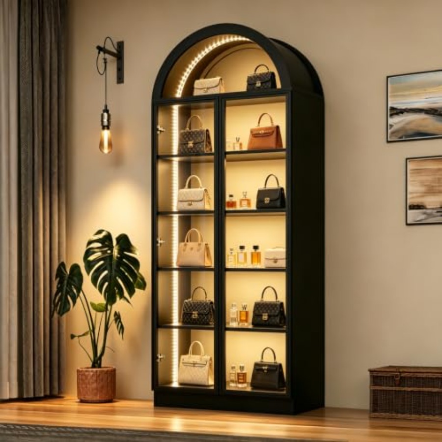 Arch display cabinet for livin - đánh giá và giá Glass Cabinet Display