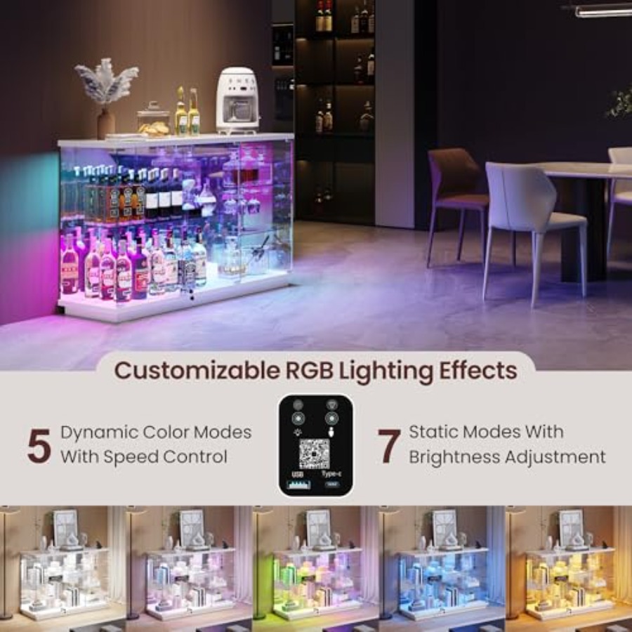 RGB Glass Display Cabinet with - đánh giá và giá Glass Cabinet Display