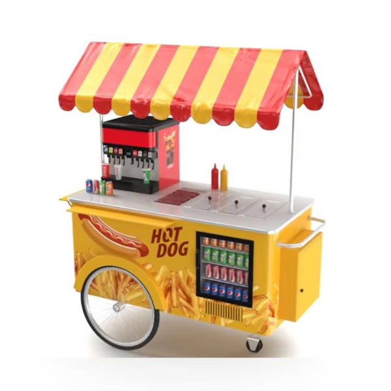 Hot Sale Custom Metal 4-Wheel  - đánh giá và giá Hot Dog Vending Cart